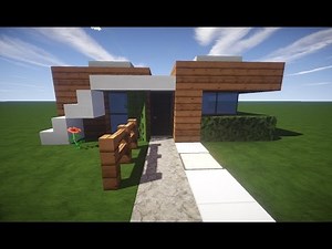 Minecraft modernes Haus klein braun/weiß bauen - Tutorial/Anleitung 2016 [deutsch]
