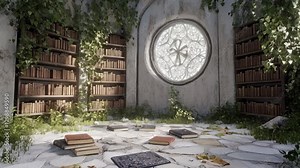 Enchanted Library: A Forgotten Haven of Books and Ivy