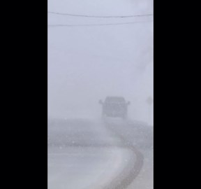 US: Spring snow reported in Altmar as cold front moves through Oswego County, New York