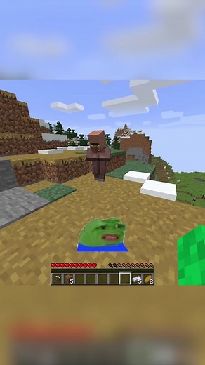 tucker didnt believe me about this villager #minecraft #minecraftmemes #funny #meme #morphmod #cheappickle #pepe