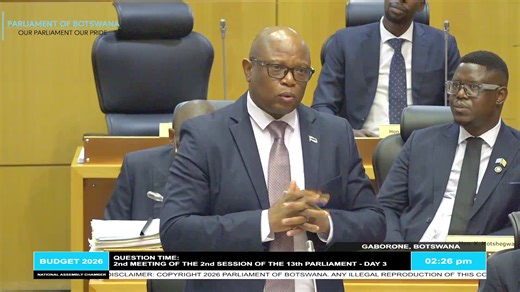 BUDGET 2026 DAY 3 *QUESTIONS *MOTIONS 𝗡𝗢𝗧𝗜𝗖𝗘 𝗢𝗙 𝗠𝗢𝗧𝗜𝗢𝗡𝗦 𝗔𝗡𝗗 𝗛𝗥𝗦/𝗠𝗜𝗡𝗦 𝗢𝗥𝗗𝗘𝗥𝗦 𝗢𝗙 𝗧𝗛𝗘 𝗗𝗔𝗬 𝟭𝟰𝟰𝟱 – 𝟭𝟴𝟯𝟬 𝗦𝗘𝗖𝗢𝗡𝗗 𝗥𝗘𝗔𝗗𝗜𝗡𝗚 • 𝗔𝗽𝗽𝗿𝗼𝗽𝗿𝗶𝗮𝘁𝗶𝗼𝗻 (𝟮𝟬𝟮𝟲/𝟮𝟬𝟮𝟳) 𝗕𝗶𝗹𝗹, 𝟮𝟬𝟮𝟲 (𝗕𝗶𝗹𝗹 𝗡𝗼. 𝟭 𝗼𝗳 𝟮𝟬𝟮𝟲) An Act to authorise the payment out of the Consolidated Fund and the Development Fund of sums of money for the year ending 31st March, 2027. *RESPONSE TO THE BUDGET SPEECH | BWParliament