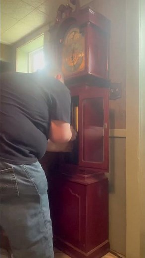 Winding my Daneker Grandfather Clock (The President)