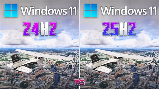 Windows 11 25H2 vs Windows 11 24H2 - gaming