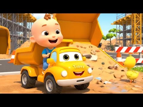 Heavy Machines Song for Children 🚧 | Dump Truck, Excavator & Bulldozer Songs