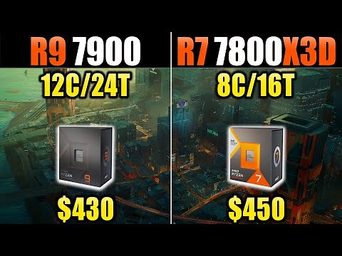 R9 7900 vs R7 7800X3D - How Much Performance Difference?