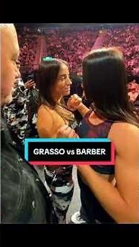 Tension EXPLODES! Grasso vs Barber Face Off 💥😳#mma