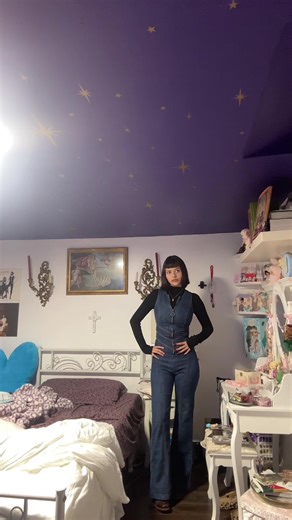 Unique 70s Party Fit in a Jumpsuit