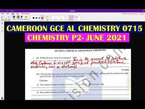 CAMEROON GCE AL CHEMISTRY PAPER 2 2021
