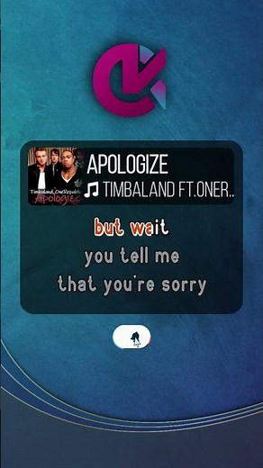 Apologize Karaoke #karaoke #music #lyrics #song #apologize #timbaland #onerepublic