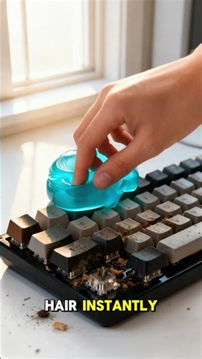 Clean Your Keyboard in Seconds! ✨ Satisfying Hack #shorts #lifehack