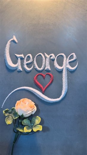 Sand Calligraphy on Instagram: "George ❤️ Satisfying and Relaxing Sand Art Calligraphy ASMR name design video #art #sandart #calligraphy #viral #name #george #asmr #namestatus"