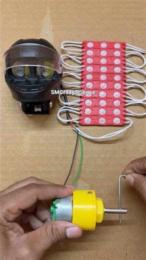 10 LED & Fog Lights Powered by a Gear Motor _ DC MOTOR #shorts