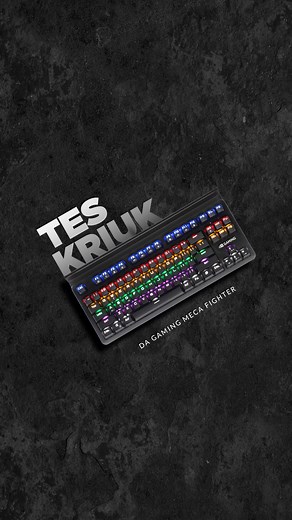 test kriuk DA mechanical keyboard Meca Fighter Black!!! Keyboard yang pas banget buat pilihan kalian untuk ngegame, mengetik, kerja atau apapun itu.Keyboard terbest seller dari Digital Alliance, Atau mimin sebut saja keyboardnya bucin sang jagoan! Gimana gak jagoan, dengan harganya yang murah abis fitur unggulan diatas untuk stand hp yang mana bisa juga sebagai tempat untuk taruh ciki, hp, tab ataupun sekalian taruh komik! hmm, nah ini keyboard sudah restock lagi loohh, lengkap 3 pilihan switch 