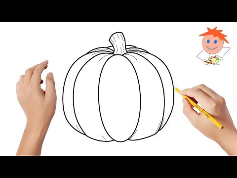 How to draw a pumpkin | Easy drawings