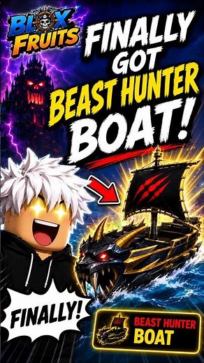 How to get beast hunter boat - Easiest method #bloxfruits #bloxfruts #bestfruits #beasthunterboat