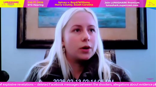 Soak Up the Sun LUNASHARK Premium Members are joining us LIVE for coverage and analysis with Mandy Matney, Liz Farrell and the LUNASHARK Team. Join today at https://lunashark.supercast.com Circuit Court Judge Eugene C. Griffith, Jr. will open a Stand Your Ground immunity hearing in Conway, SC that will decide whether Weldon Boyd and Bradley Williams — the two men who admitted to chasing down and killing 33-year-old Scott Spivey on a rural Horry County road in September 2023 — walk away from all