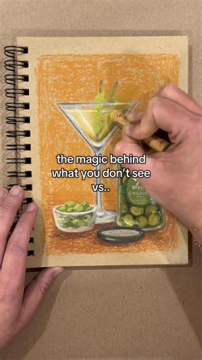 Adelynn Rose Art on Instagram: "behind the scenes of making this martini video for @eatdivina ✨🫒🍸 • #artprocess #stopmotion #stopmotionart #stopmotionanimation #animation #animationdrawing #artanimation"