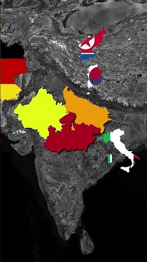 Indian States vs World Countries 🇮🇳🌍 | Size Comparison जो आपको चौंका देगा! 😱 😲 🤯