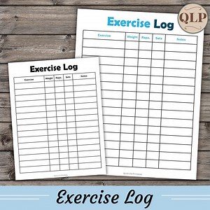 Weekly Exercise Log: Printable Fitness Tracker (PDF) - Etsy