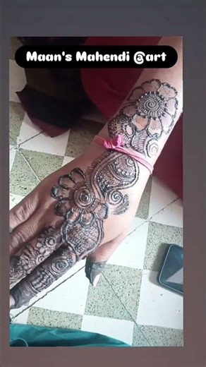 simple back hand mehndi design ♥️ #newmahendi