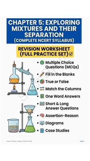 Class 9 Science Chapter 5 Revision Paper | 20 MCQs + Case Study + Assertion Reason | CBSE 2026-27