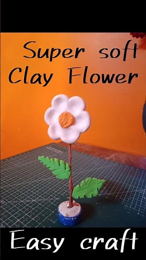 Soft Clay Flower🌼 Easy DIY!”