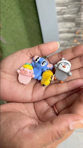 The Handmade Clay Hippers Everyone Fell In Love With 🐰🐢✨ #clayart #airdryclay
