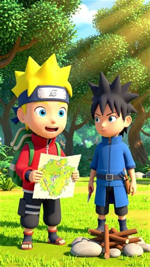 Naruto & Sasuke Pergi ke Air Terjun Tersembunyi