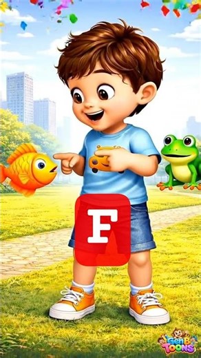 ABC Learning Letter F | F for Frog 🐸 Fish 🐟 | Kids Cartoon Video #cartoon #funny #kids shorts
