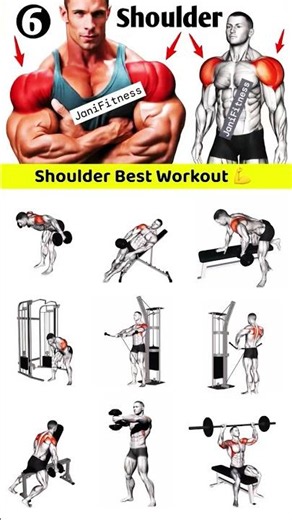 🔥 6 Best Shoulder Exercises - Complete Delt Building #shoulderworkout #fitnessmotivation #gymworkout