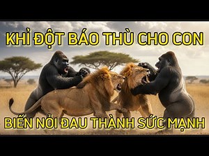 [kịch tính] KHỈ ĐỘT TẤN CÔNG ĐÀN SƯ TỬ BÁO THÙ CHO CON