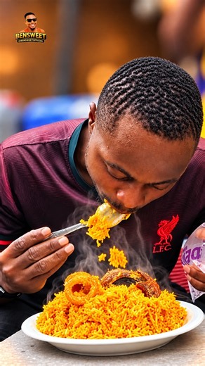 FINISH MASSIVE PLATE OF JOLLOF RICE & FISH - EATING CHALLENGE