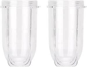 2 PCS Replacement Cups For Magic Bullet Replacement Parts 16OZ Blender Cups Jar compatible with 250W Magic Bullet MB1001 Series Juicer Mixer