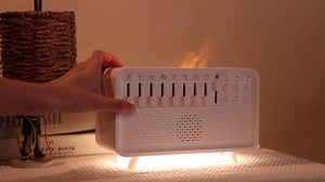 4-in-1 White Noise Sleep Sound Machine with Humidifier, Diffuser, Bluetooth Speaker & Night Light, 8 Natural Sounds, USB Powered, Timer, Sound Machine for Sleeping Adults and Baby, Bedroom, Yoga