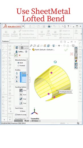 ✅How to Use SheetMetal Lifted Bend Command | Solidworks Tips Tricks #solidworks #cadcam