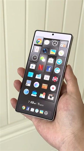 Custom Android Setup with Mixed Icon Grid. #androidsetup #iconpack