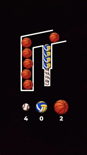 "Only 1% can solve this!"🎧Oddly satisfying ball sorting. Watch the perfect fit! 🏀🏐. #shorts