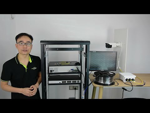 How to use fiber optical cable to build middle or large IP surveillance network system