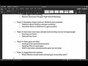 Topical Outline Example