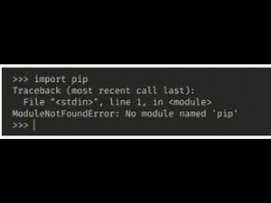 Fix Error ModuleNotFoundError No module named PIP