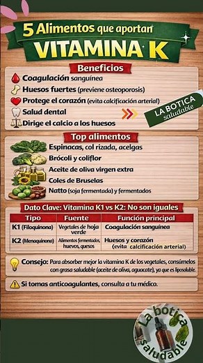 Así absorbes mejor la Vitamina K #salud