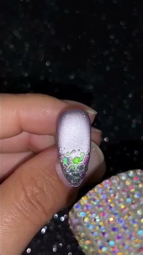 🔥Hot Trend Alert! 🔥 Aurora Bubble Glitter Nail Tutorial For U 💅