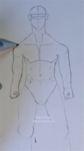 How to draw Male Body in easy and simple way for beginners #art #drawing #howtodraw #tutorial #beginner #sketch #body | Art is Cool101