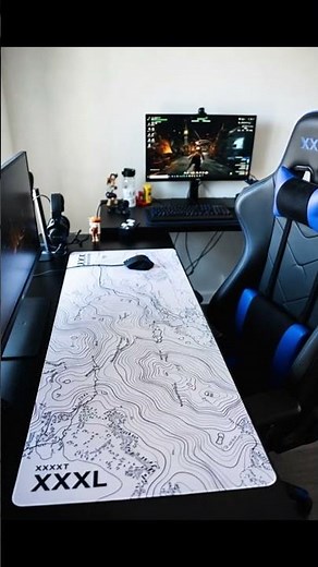 Large Topographic XXXXL Mouse Pad | Extra-Large Desk Mat for Gaming & Work