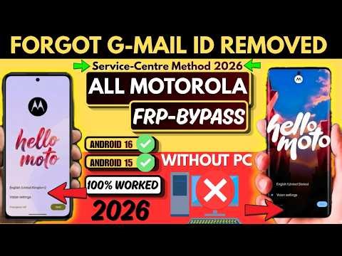 ✅ Motorola FRP Bypass Latest Method | Skip Google Verification All Models 2026