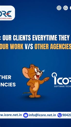 ICore Software Technologies on Instagram: "When clients compare our work with other agencies… Their reaction says it all! #DigitalMarketing #SocialMediaAgency #CreativeAgency #GraphicDesign #BrandingDesign #MarketingReels #InstaBusiness #DesignInspiration #ContentCreation #InstagramMarketing #CreativeStudio #BrandIdentity #MarketingDigital #BusinessBranding #ReelsIndia #WebDesign #UIUXDesign #CreativeContent #DesignCommunity #StartupLife"