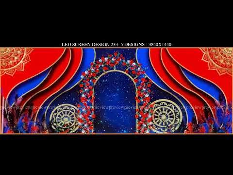 519- Led Screen Design 233 - 5 Designs - 3840x1440