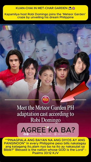 KUAN-CHAI IN MET-CHAR GARDEN 👧🏻🌸Kapamilya host Robi Domingo joins the ‘Meteor Garden’