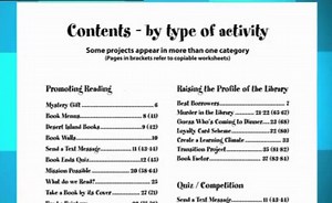 Library activity ideas, design, teenage book catalogue