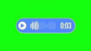 Voice Message Bubble Animation, Green Screen Audio Chat UI for Messenger